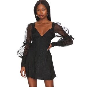 NWT Gabrielle Black For Love and Lemons Mini Dress